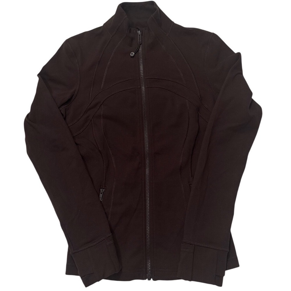 Lululemon Define Jacket Espresso Dark Brown Luon Full Zip Size 6 LW3GQ6S
